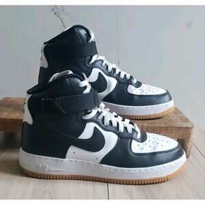 Nike Air Force 1 High‎ Sneakers Mens 10 Black White Gum Casual